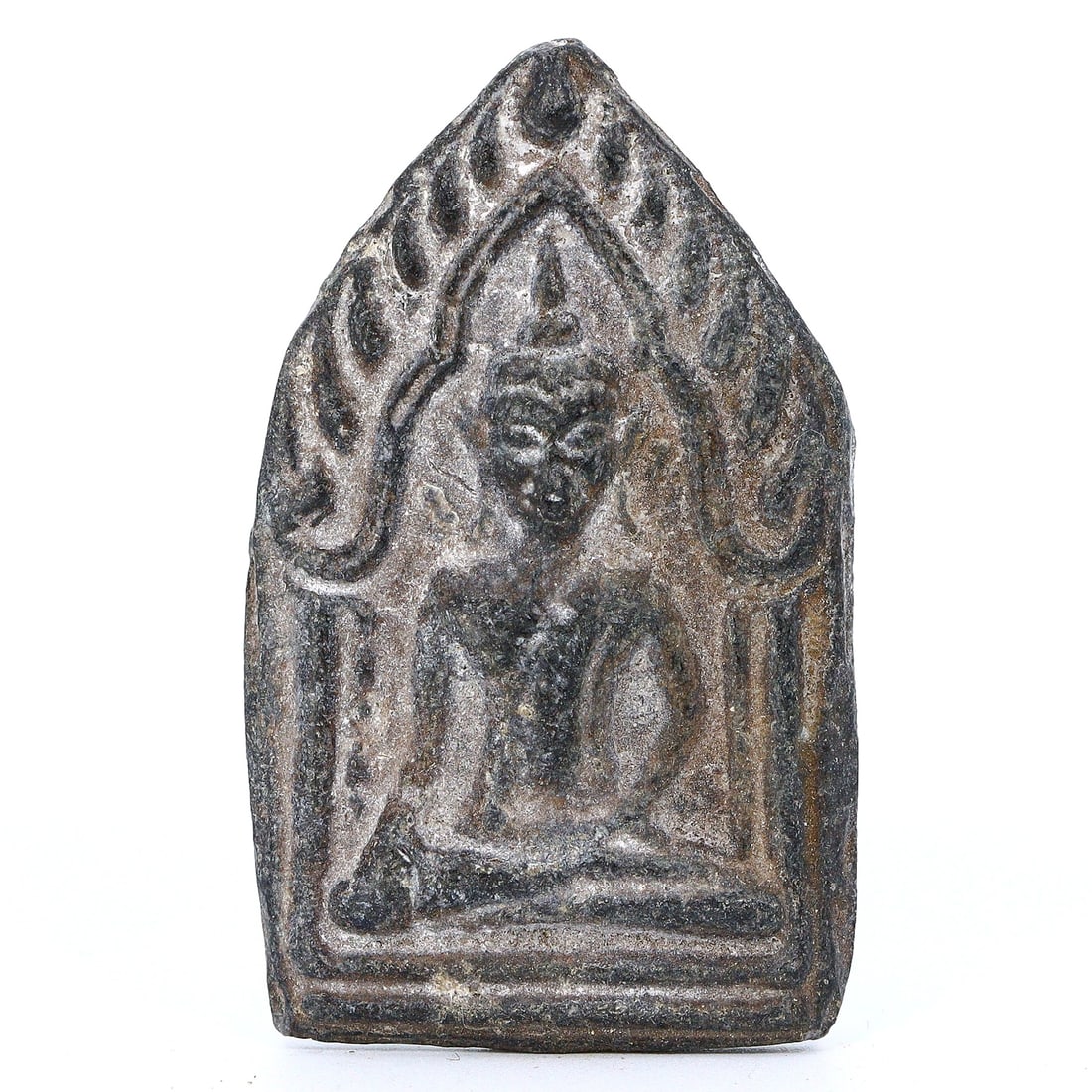 Southeast Asia Buddha Image Plaque: Antique Embodiment of Spiritual Elegance Circa 15th-17th century (1 of 2)