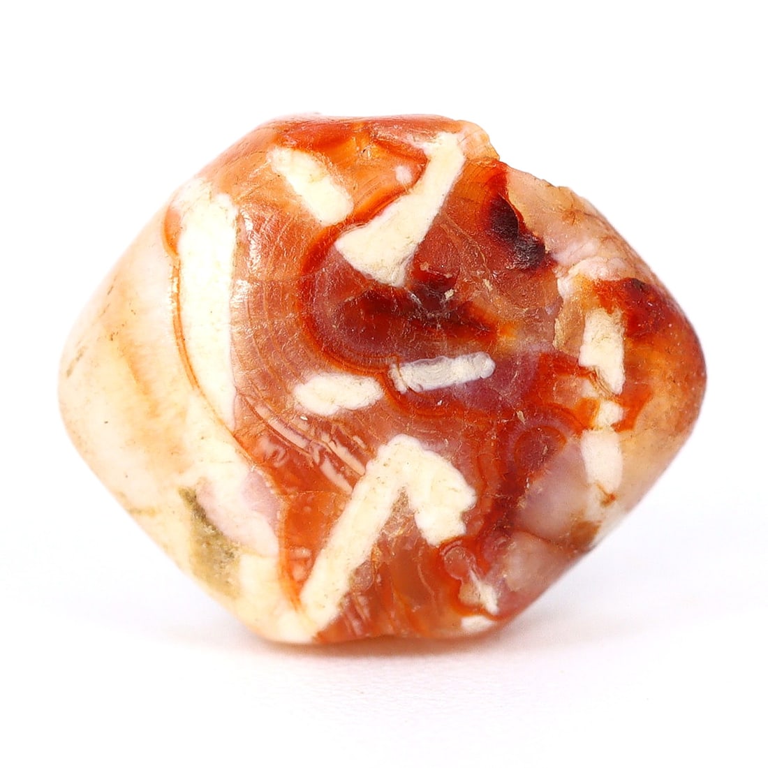 Ancient Etched Carnelian Bead from the Indus Valley Civilization (2600-1900BC) (1 of 4)