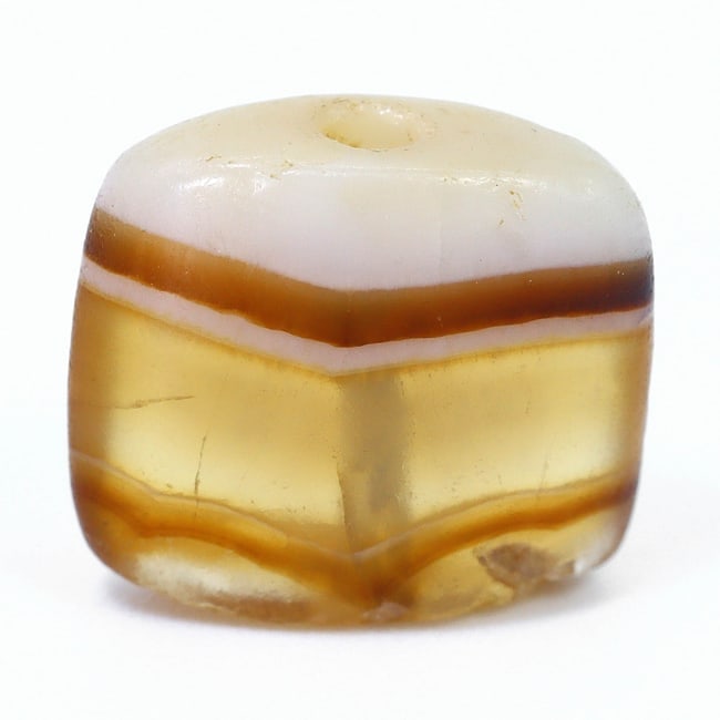 Ancient Banded Agate Bead from Parthian Period, Rare Artistic Persian Relic (3rdC BC-1stC BC) (1 of 4)