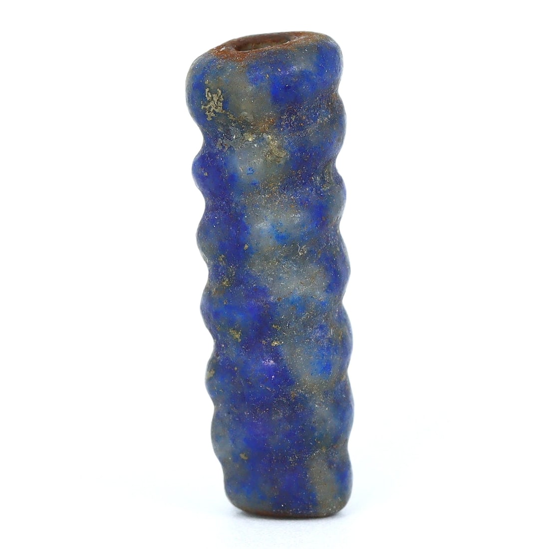 Ancient Mesopotamia's Artistry: Lapis Lazuli Swirl Bead (c. 3000-2000 BC) (1 of 4)