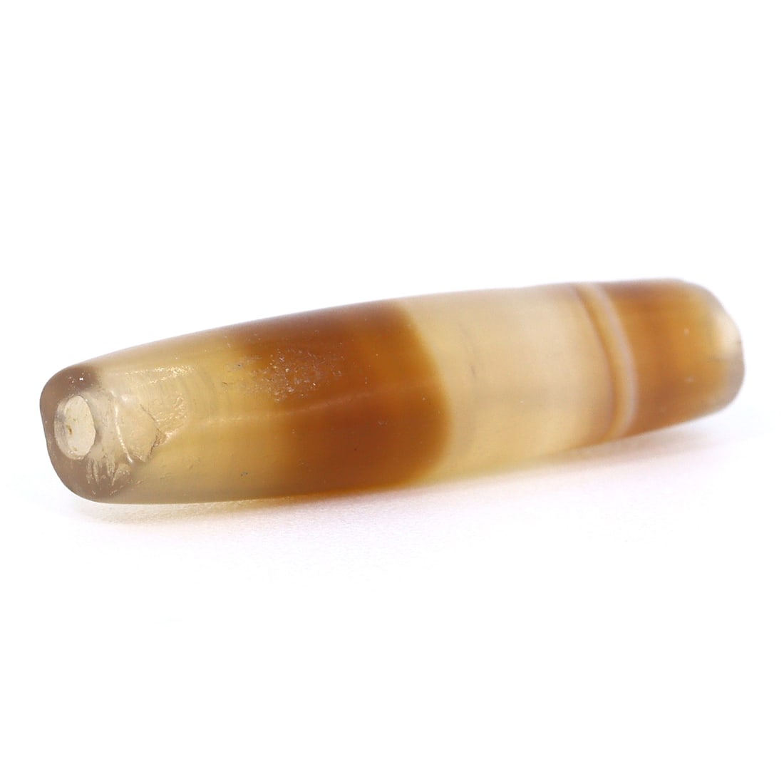 Ancient 2-Stripes Banded Agate Dzi Bead: Achaemenid to Parthian Artistry (800 BC-300 AD) (1 of 4)