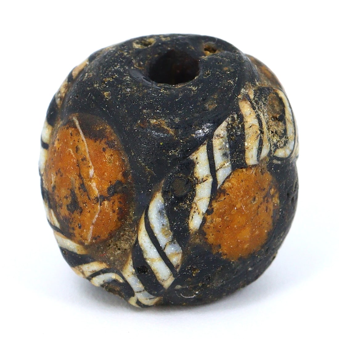 Mediterranean Artifact: Eye Pattern Glass Bead (Hellenistic and Roman Era, 3rd - 1st century BCE) (1 of 4)
