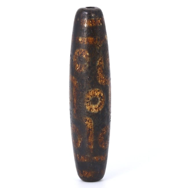 Antique Etched Six-Eyes Dzi Bead: Exquisite Artifact of the late Ming Dynasty (1 of 4)