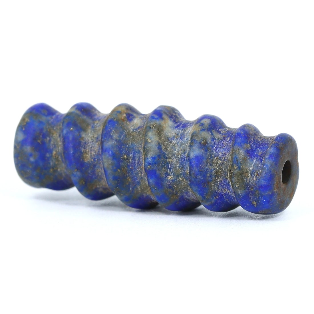 Historic Swirl Bead: Mesopotamian Lapis Lazuli Excellence (c. 3000-2000 BC) (1 of 4)