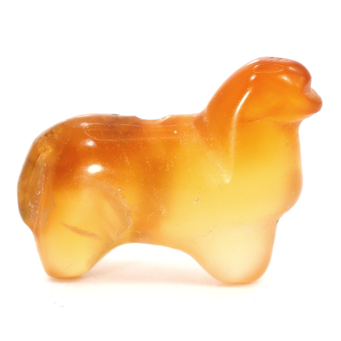 Ancient Zoomorphic Carnelian Agate Bead: Mystical Creatures of Burmese Lore (1st-9th Century CE): Dimension: 15x10.7mm Rarity Level: Extremely Rare Considering its intricate design, zoomorphic representation, and connection to early Burmese civilizations, this bead is an exquisite representation o