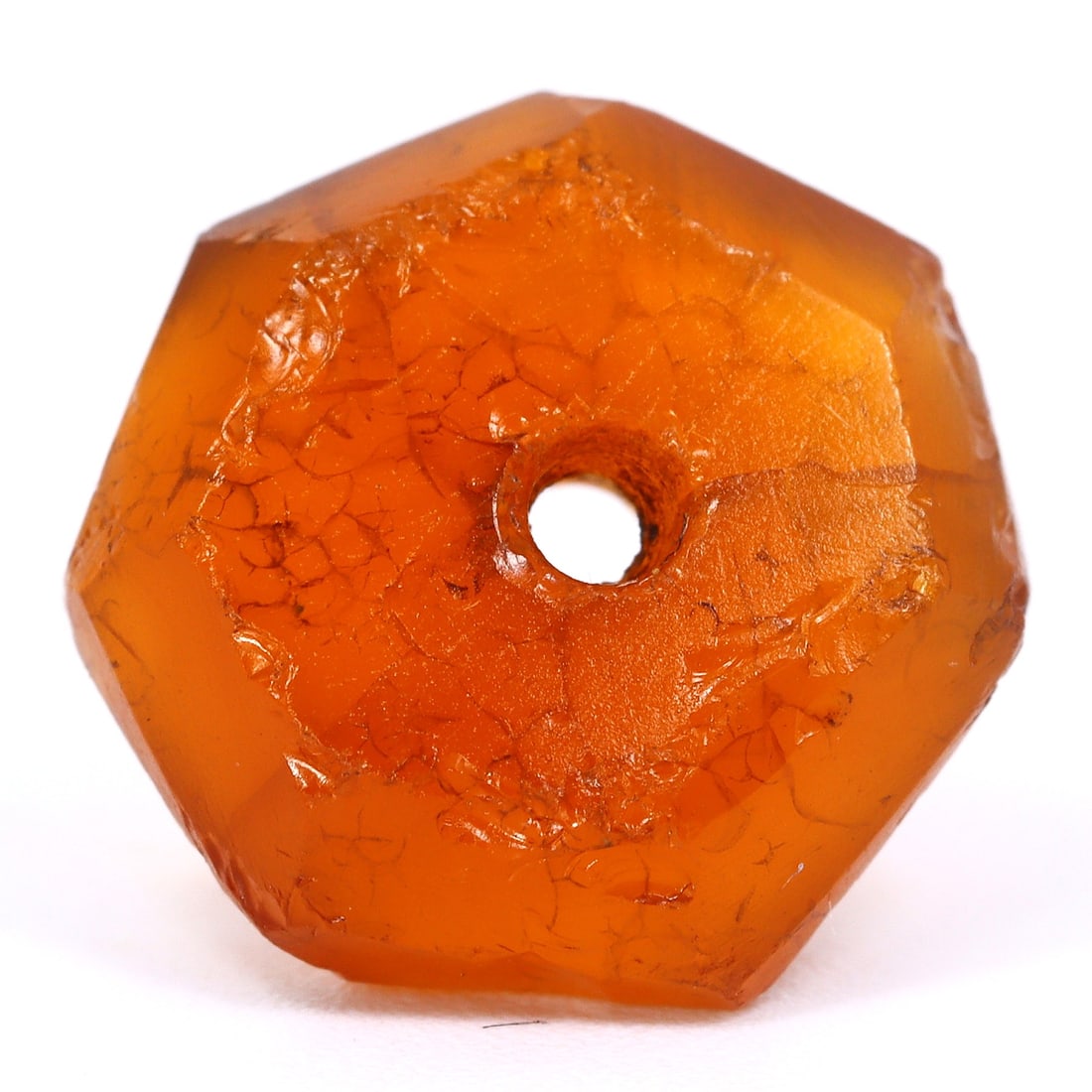 Ancient Heptagonal Gem: Carnelian Bead of the Harappans (c. 2600-1900 BC): Dimension: 11.5x5.3mm Rarity Level: Extremely Rare Given its association with the ancient Harappan civilization and the condition it has been preserved in. Estimate: $230-$430 Introduction: This