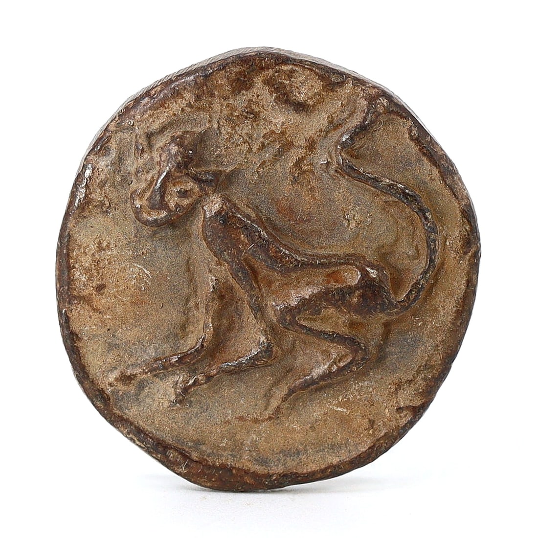 Antique Thai Buddhist Medallion Coin with Animal Motif (Mid-Century or earlier): Dimension: 30mm Rarity Level: Moderately Rare Given its distinct Thai Buddhist design combined with the striking animal motif, this medallion coin is a testament to the rich cultural and artistic heri