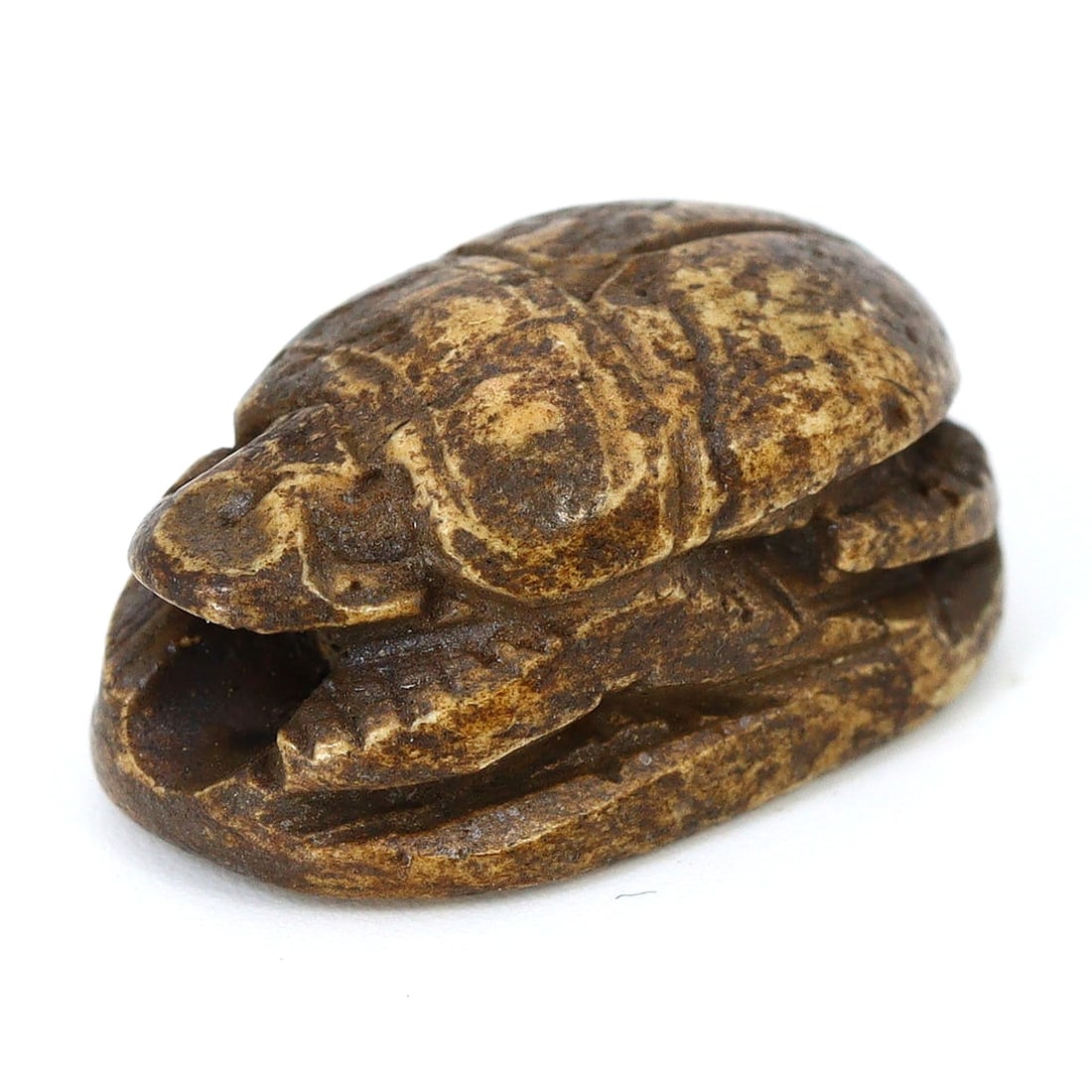 Intriguing Ancient Egyptian Carved Scarab Bead Seal (1500-1400 BC): Dimension: 18x12mm Introduction: Unveil the mysteries of ancient Egypt with this captivating carved scarab bead, dated between 1500 and 1400 BC. This small but significant artifact encapsulates the es