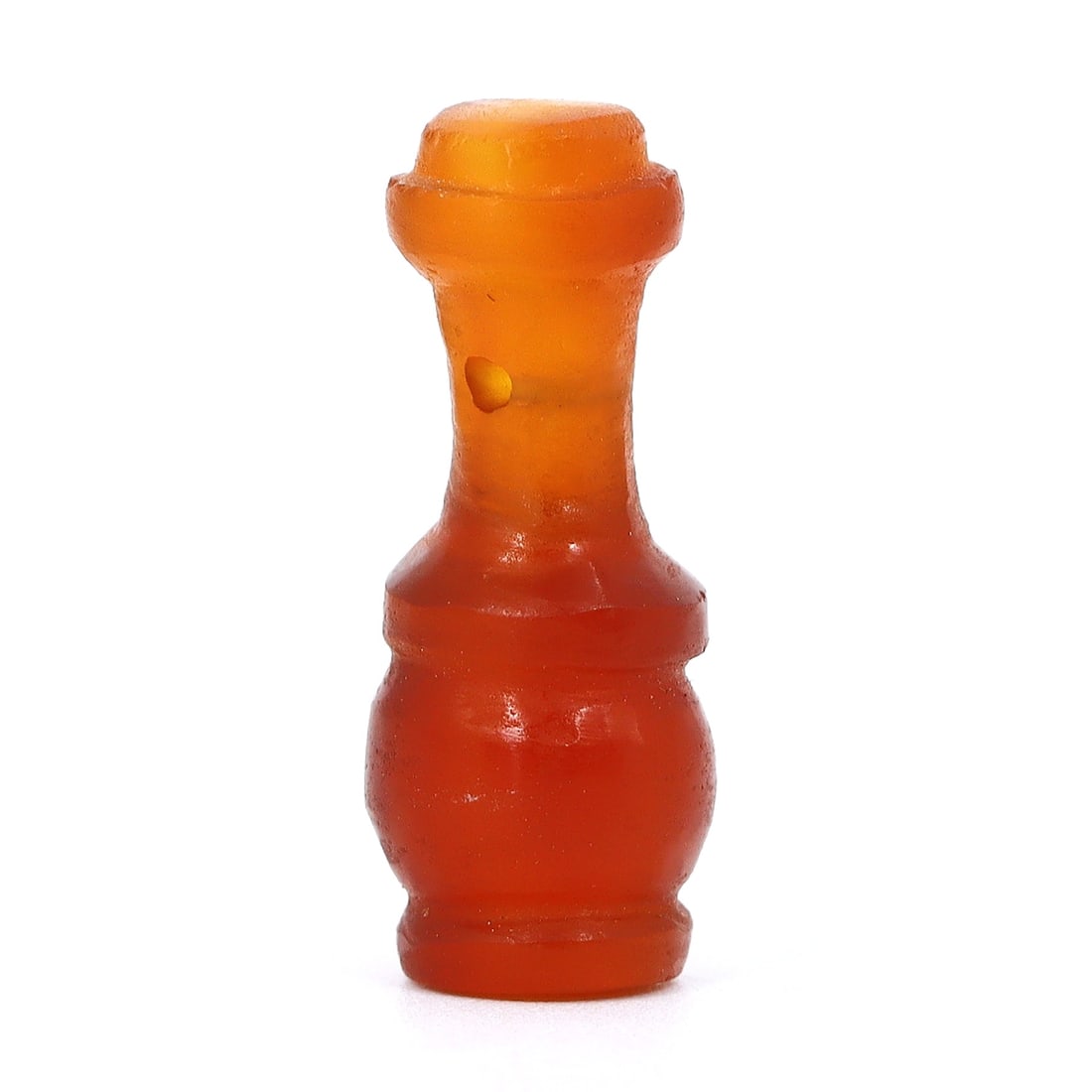 Exquisite Late Medieval South Asian Carnelian Bead (Circa 1400-1500 AD): Dimension: 22x8mm Introduction: Embark on a historical journey with this exceptional carnelian bead from the late medieval period of South Asia, estimated to be from the years 1400 to 1500 AD. This pi