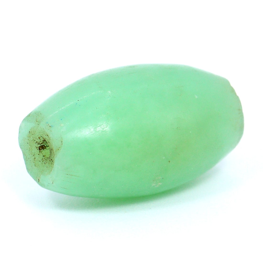 Rare Southeast Asian Chrysoprase Jade Bead (9th-12th Century AD) (1 of 4)