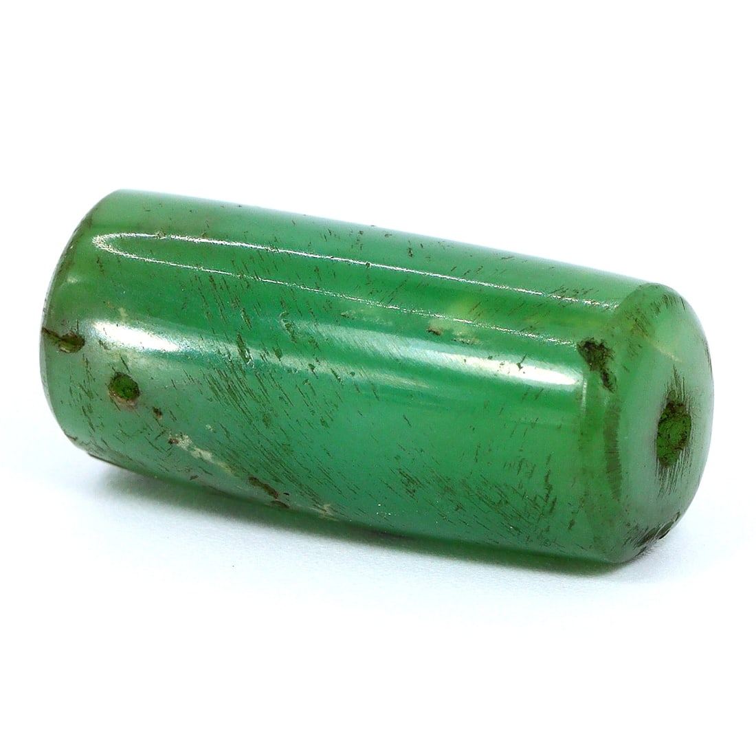 Rare Southeast Asian Chrysoprase Jade Bead (9th-12th Century AD) (1 of 4)
