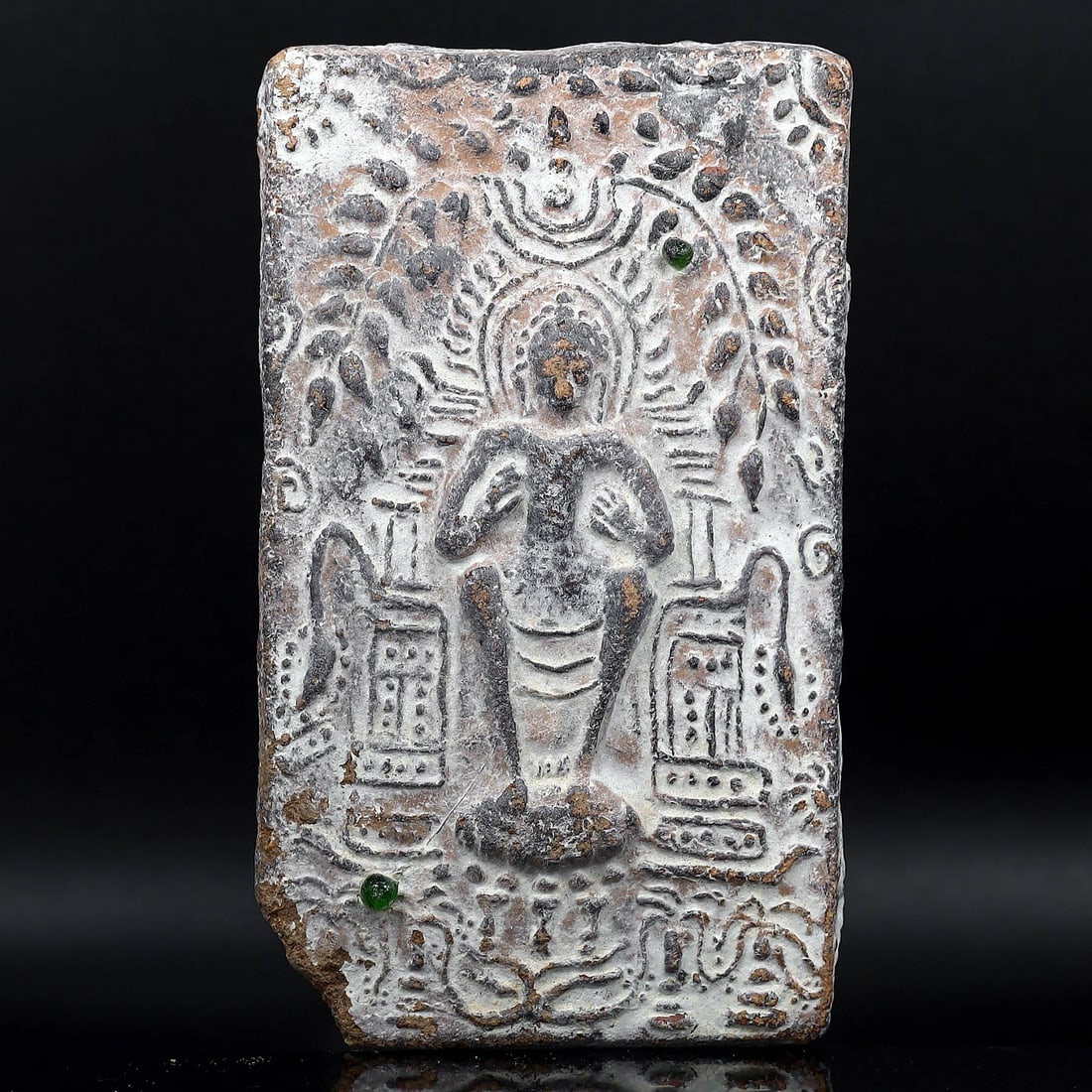 Southeast Asian Ayutthaya Era Buddha Statue Plaque (1350-1767 AD) (1 of 2)