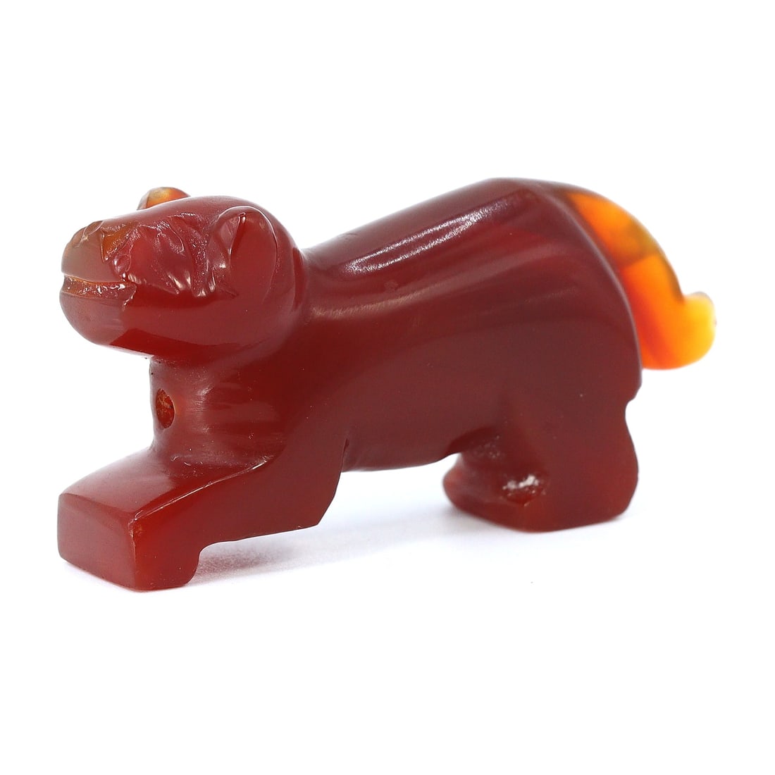 Magnificent Carnelian Zoomorphic Tiger Bead from the Late Pyu Civilization (200-900 AD) (1 of 4)