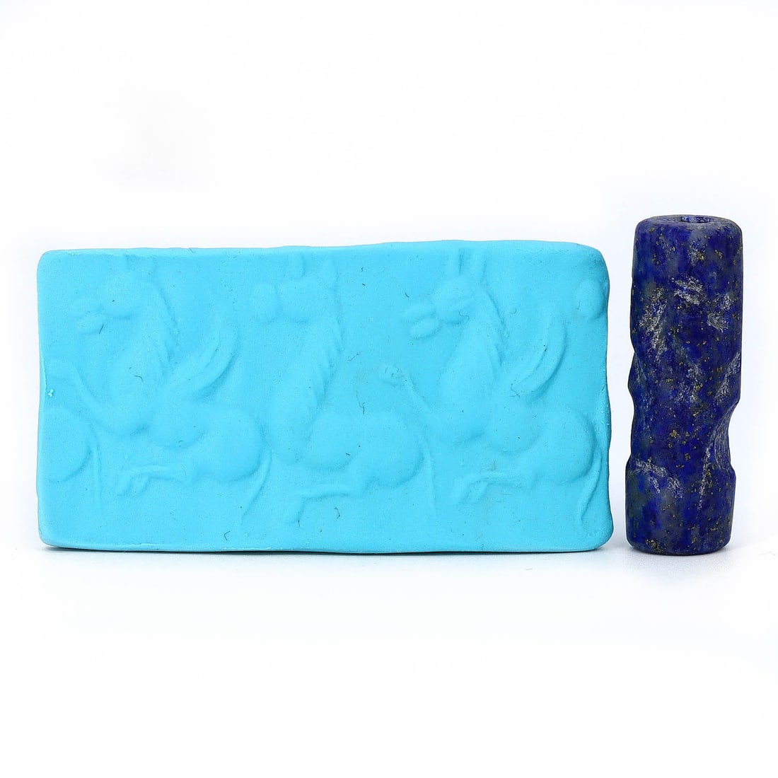 Ancient Mesopotamian Lapis Lazuli Cylinder Seal, Circa 2nd Millennium BC (1 of 6)