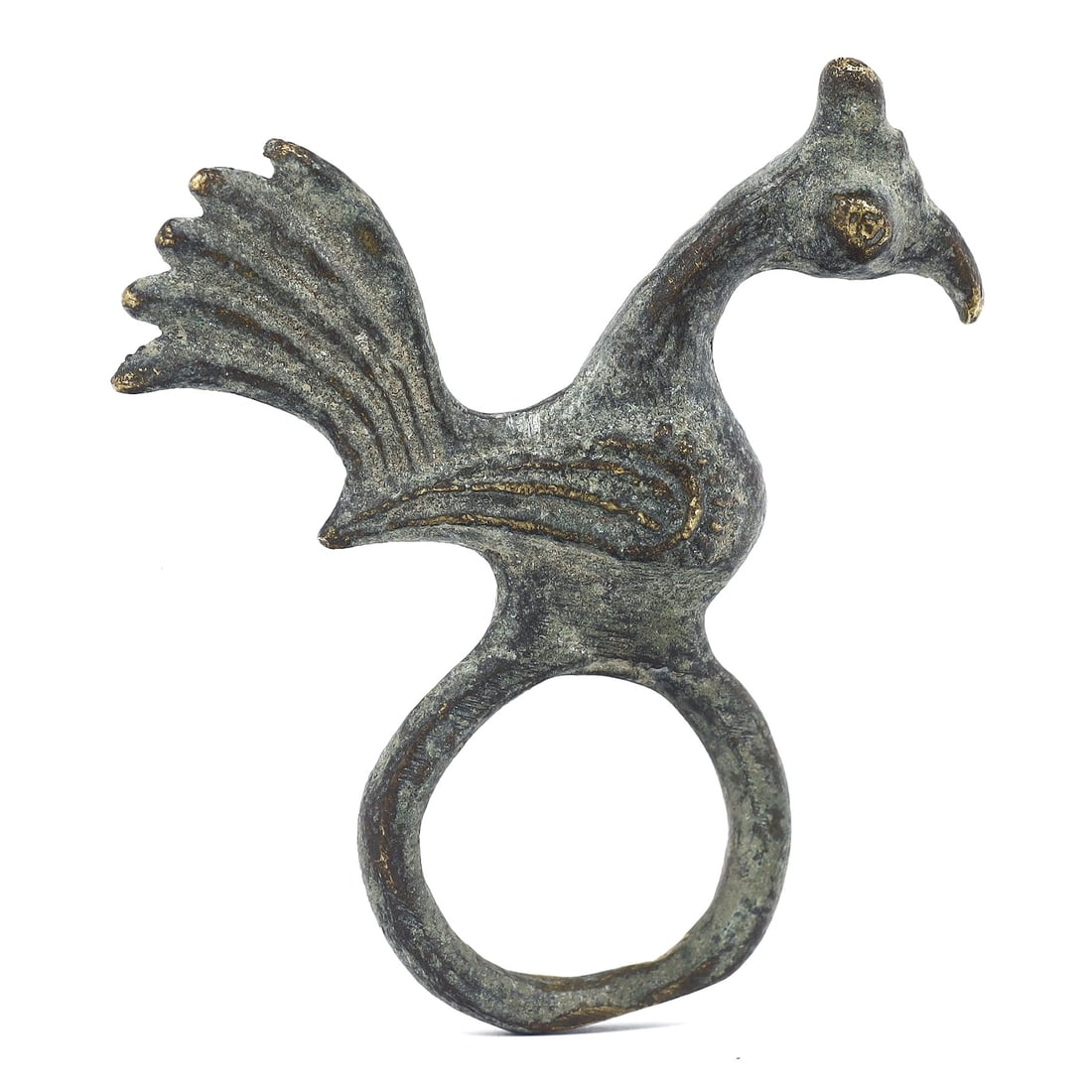 Classical Greek Bronze Cockrel Ring Holder, Circa 5th-4th Century BC (1 of 4)