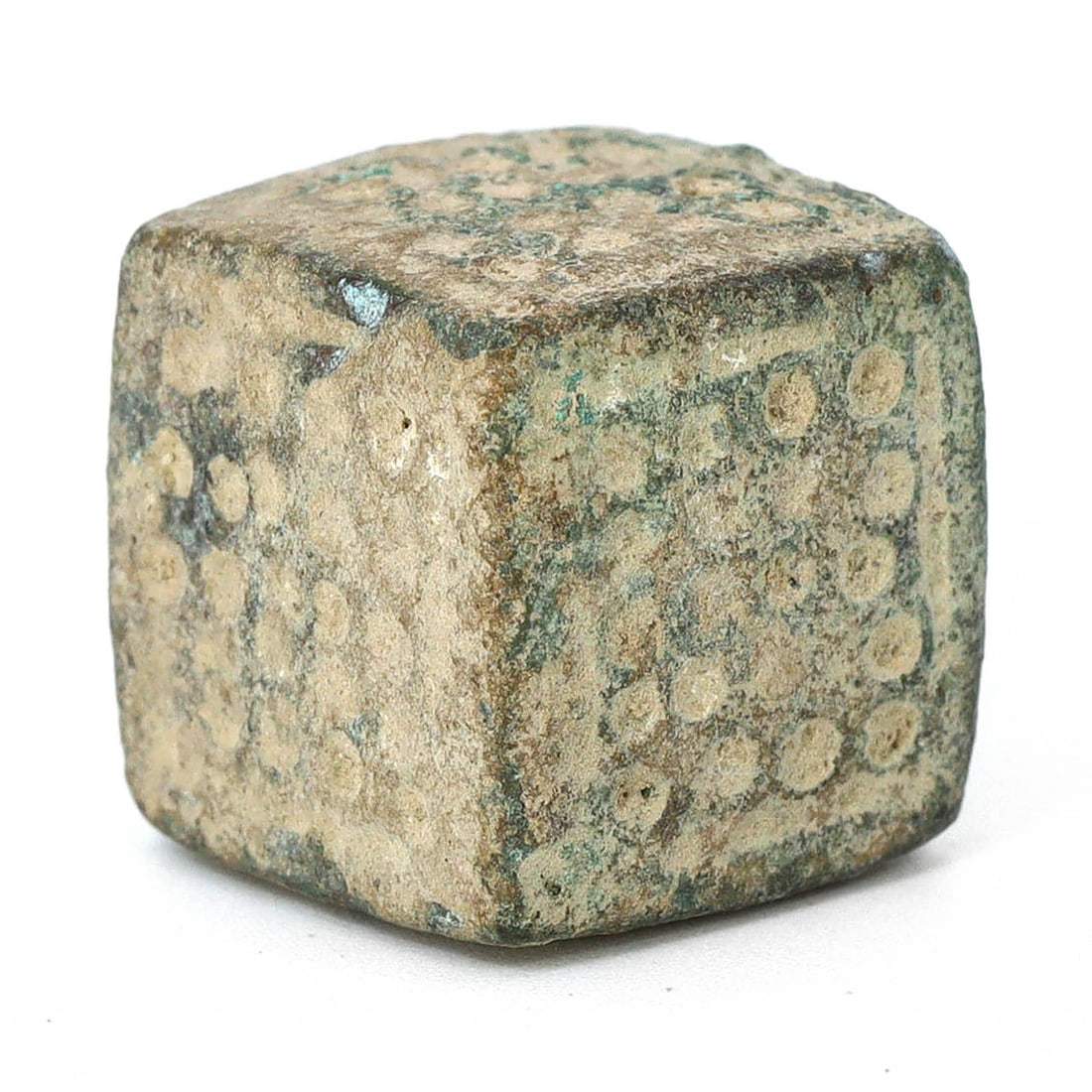 Ancient Near Eastern Bronze Cube with Dot Inlay (1000-800 BC) (1 of 3)