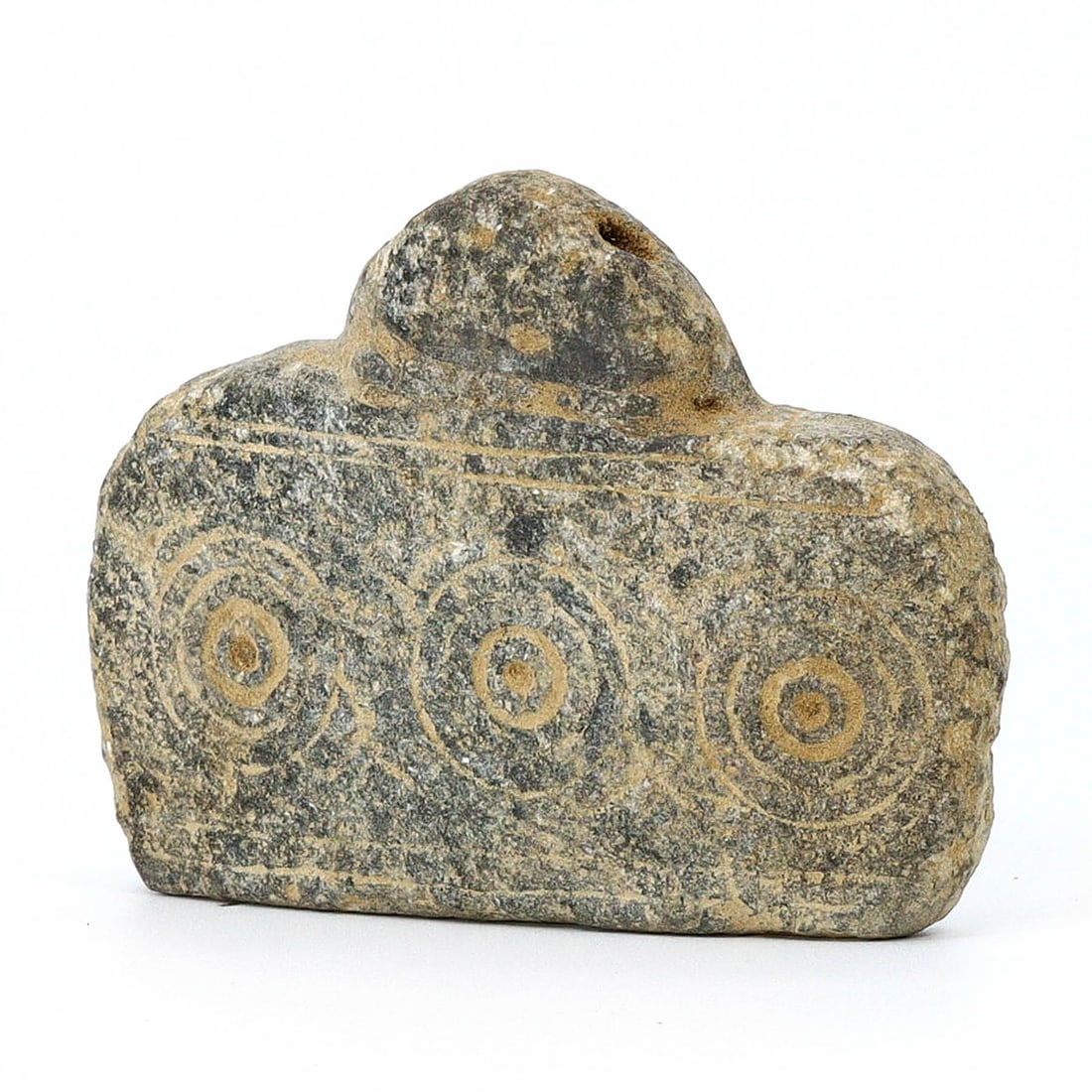 Ancient Levantine Stone Weight with Concentric Circle Design (1800-1500 BC) (1 of 3)