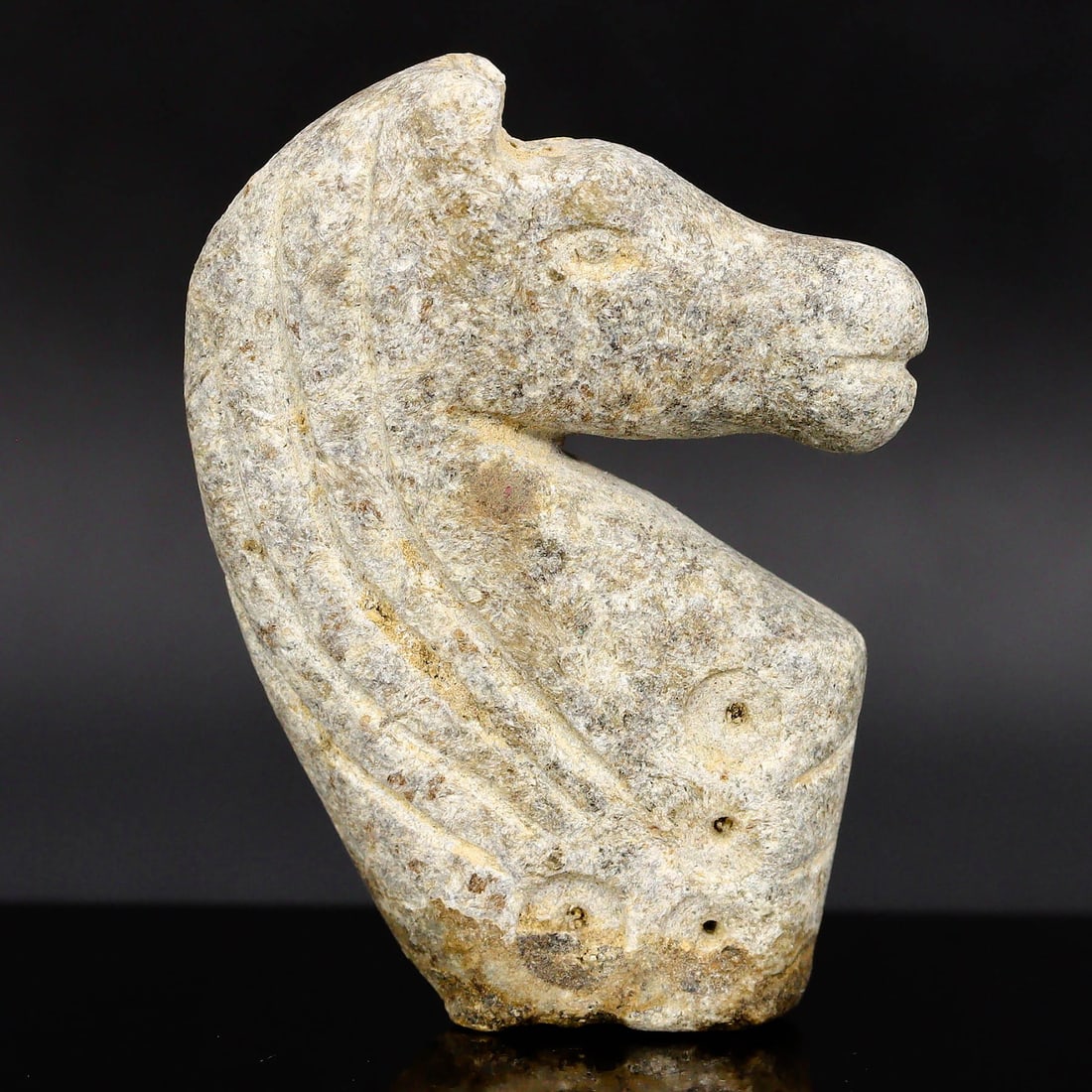 Medieval Eastern European Engraved Stone Horse Sculpture (9th-11th Century AD) (1 of 3)