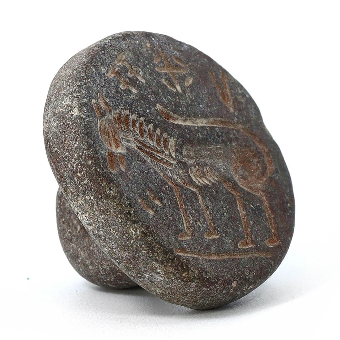 Ancient Near Eastern Black Steatite Stamp Seal, 700-500 BC (1 of 4)