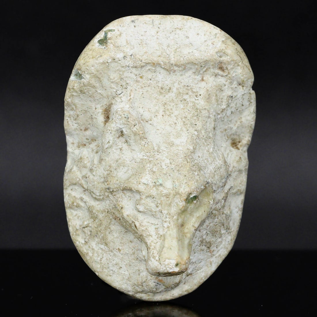 Roman Terracotta Wolf Head Amulet (1st-4th Century AD) (1 of 3)