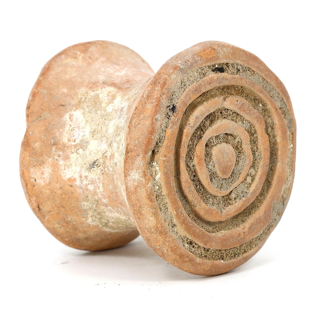 Ancient Near Eastern Terracotta Spindle Whorl with Geometric Design, 4th-3rd Millennium BC (1 of 3)
