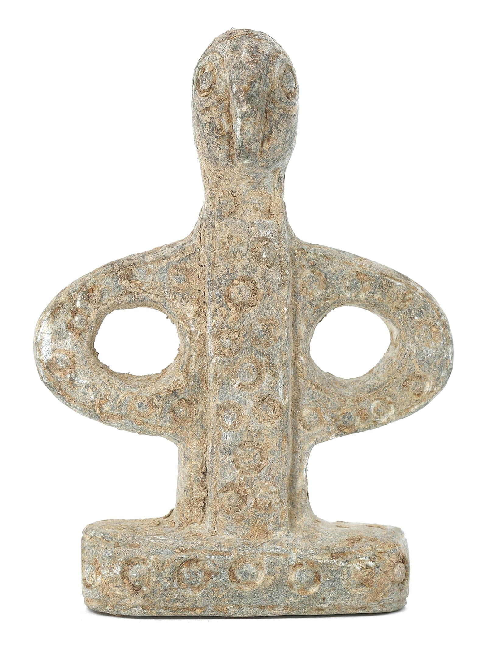 Ancient Cycladic Stone Figurine with Dot Pattern (2700-2300 BC) (1 of 3)