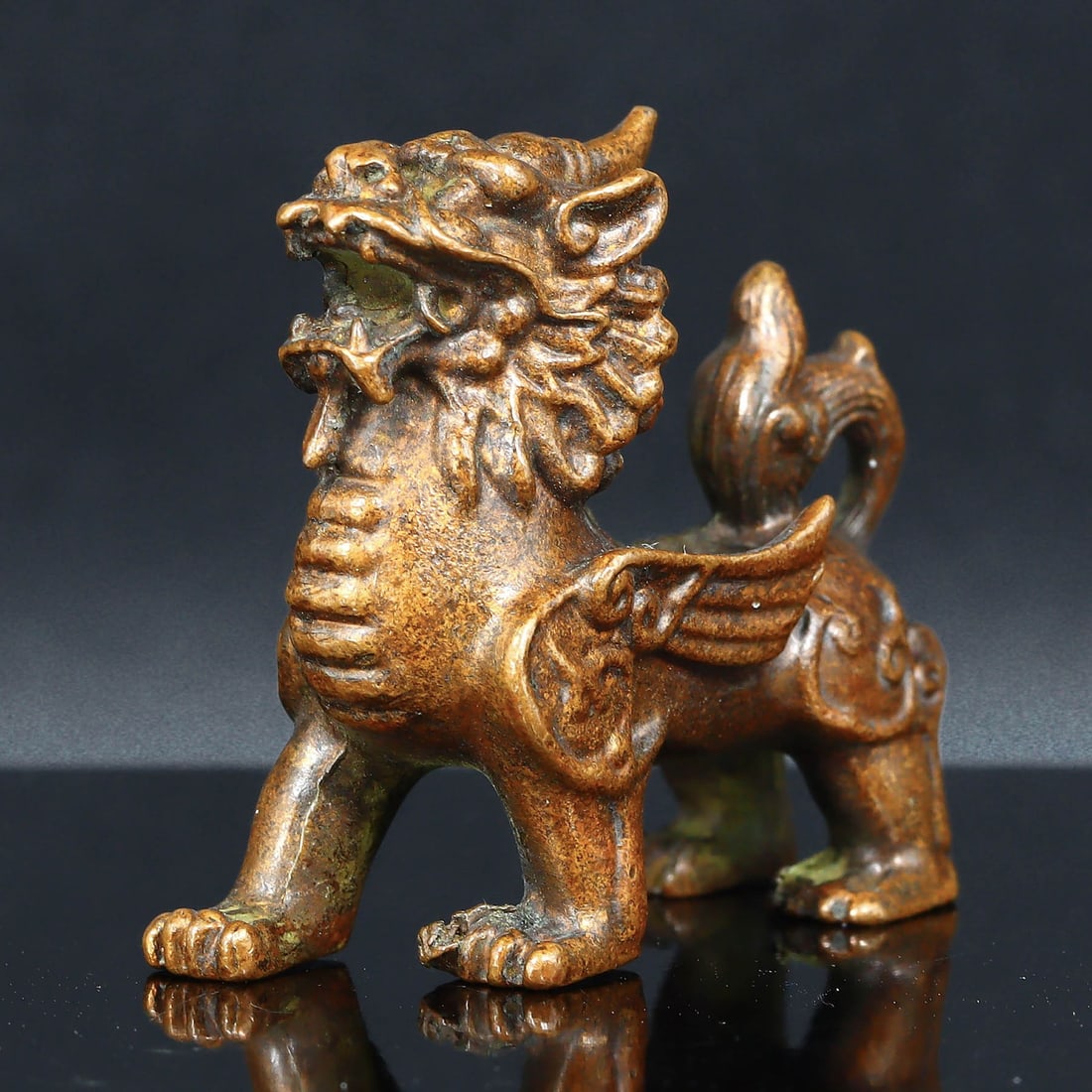Majestic Imperial Chinese-Style Bronze Guardian Lion Statue (1 of 6)