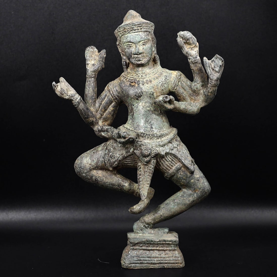 8 inches Dynamic Dancing Shiva, Chalukya Style Bronze (1 of 5)
