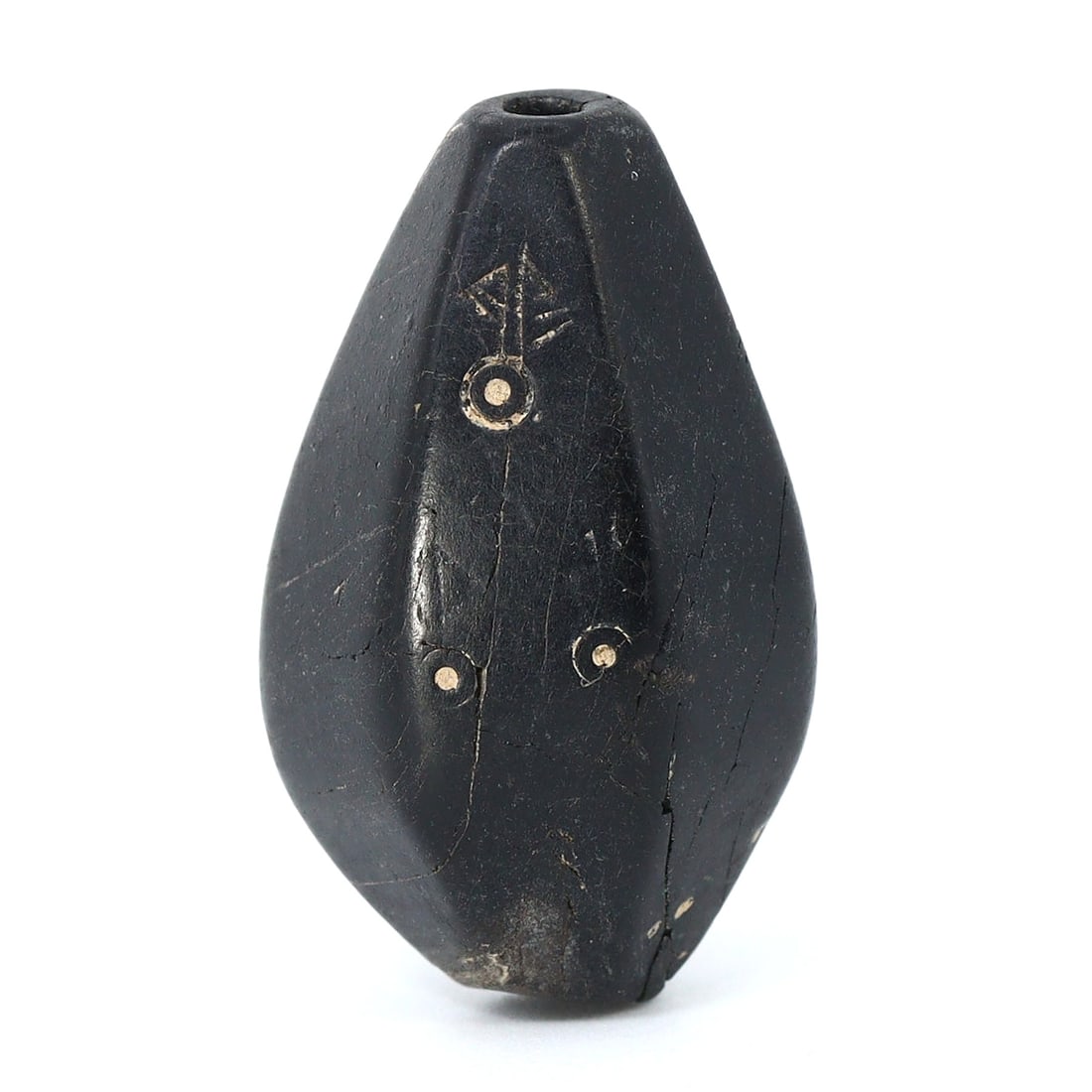 Neolithic Jet Stone Amulet with Cosmic Markings, Circa 4000-3000 BC (1 of 4)