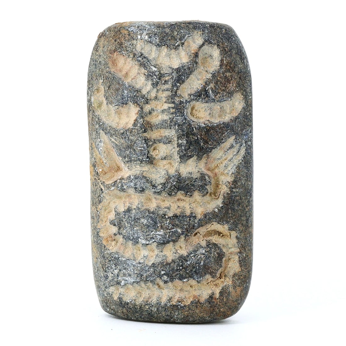 Ancient Mesopotamian Black Steatite Double-Sided Seal (2000-1600 BC) (1 of 3)