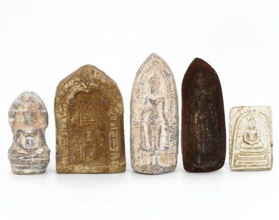 Group of 5 Terracotta Antique Asian Deity Sculptures (1 of 2)