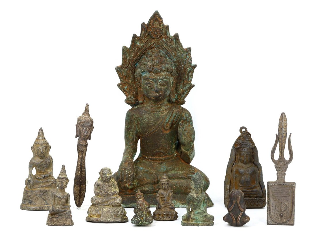 Group of 11 Himalayas Tibetan & Southeast Asian Collectible Idols (1 of 2)