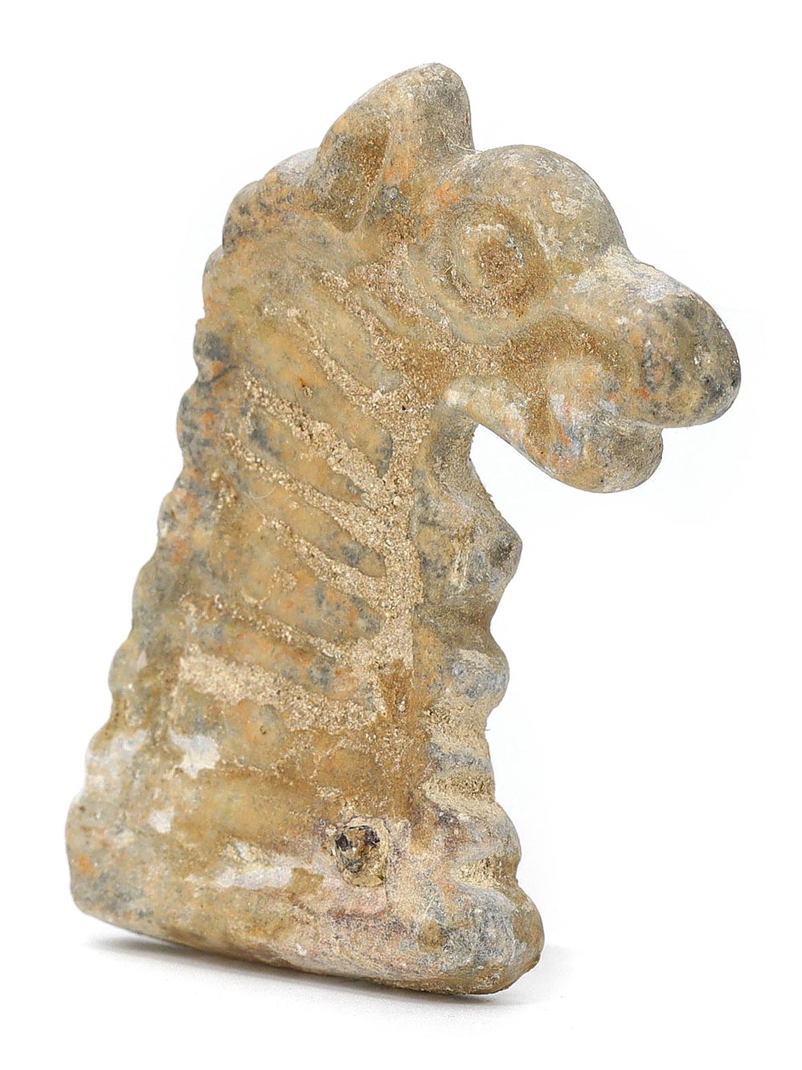 Medieval Period Carved Stone Horse Head Knight Chess Piece, 1100-1500 AD (1 of 4)