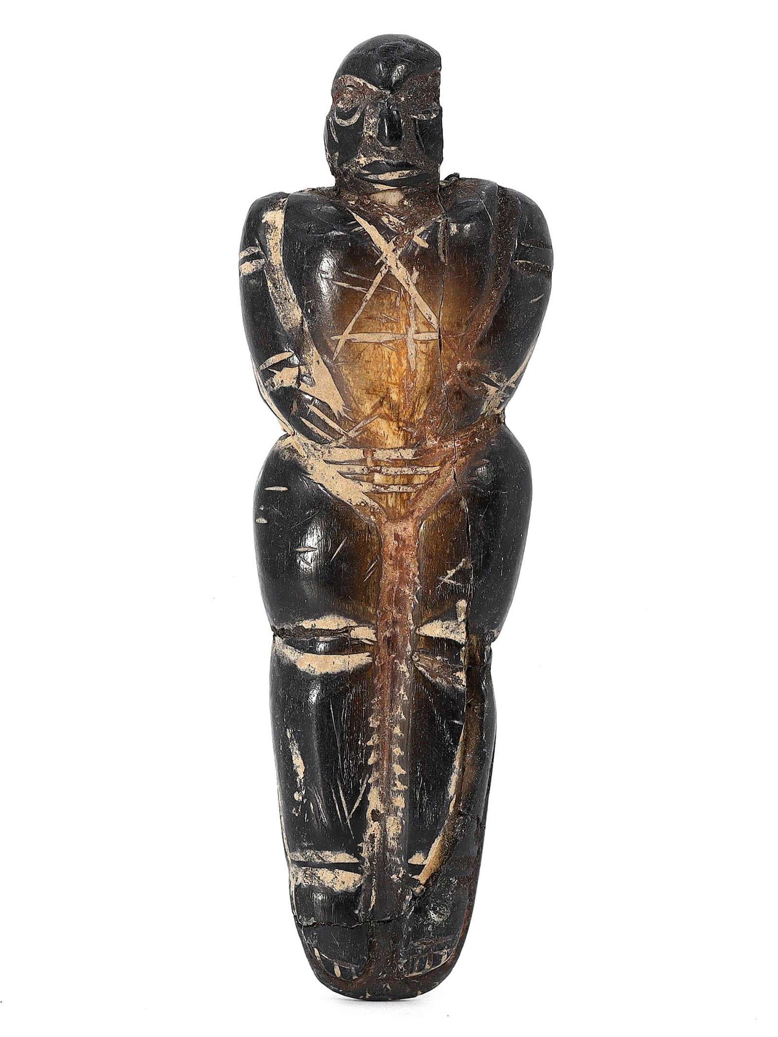 Byzantine Egyptian Wooden Coptic Idol Figurine (8th-12th Century AD): This ancient Coptic idol figurine, hailing from the Byzantine era in Egypt during the 8th to 112th centuries AD, is a remarkable piece of history. Crafted from wood and measuring 9x3x1cm, it carries w