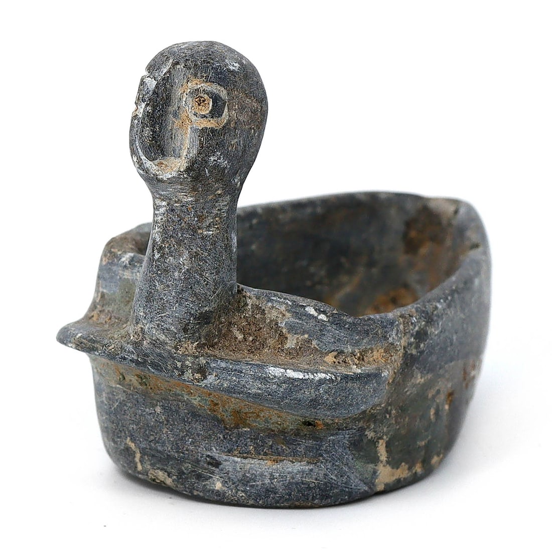 Antiquity Carved Steatite Vulture Head Vessel from Old Kingdom Egypt (2686-2181 BC) (1 of 4)