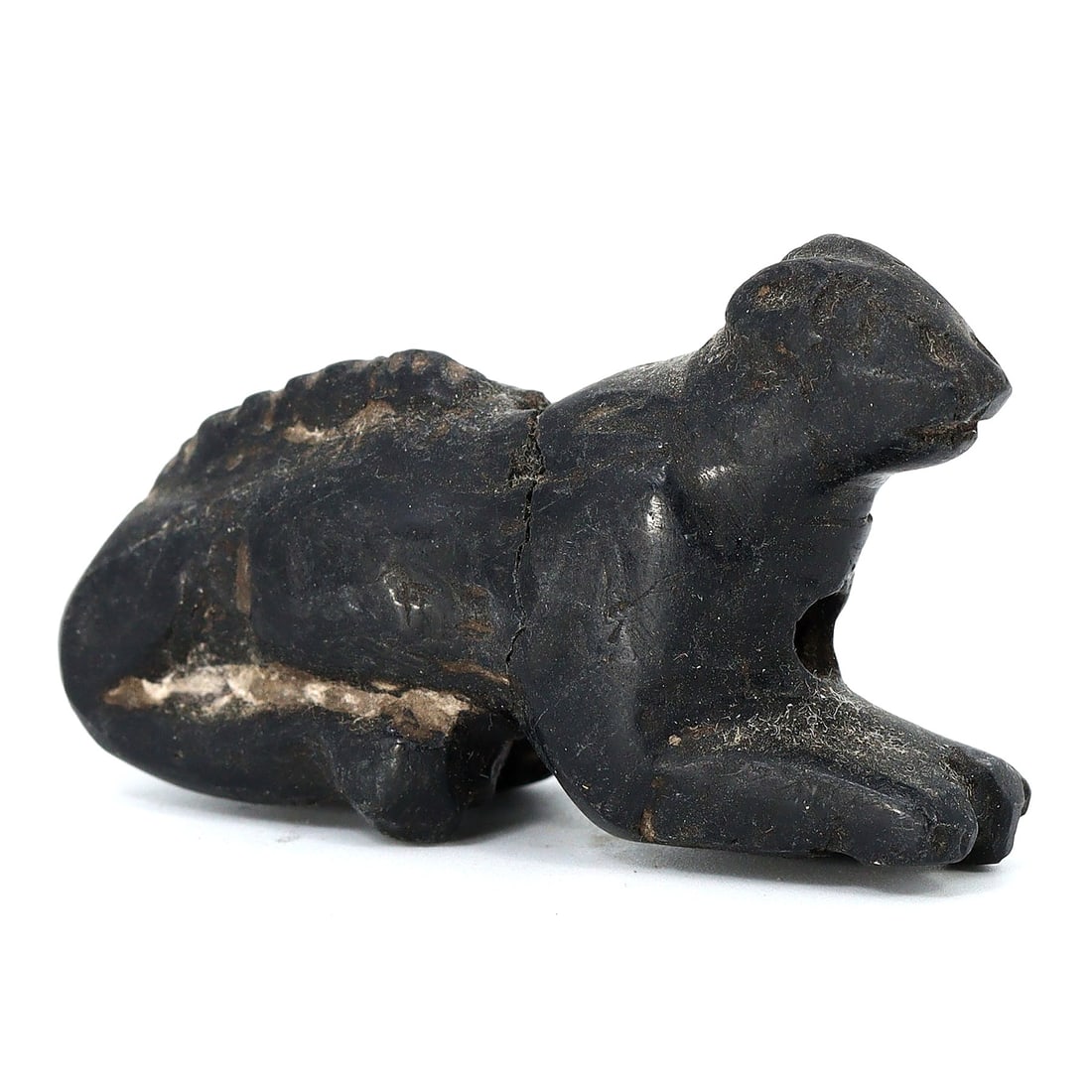 Ancient Egyptian Early Dynastic Black Diorite Crouching Lioness Amulet (3100-2686 BC) (1 of 4)