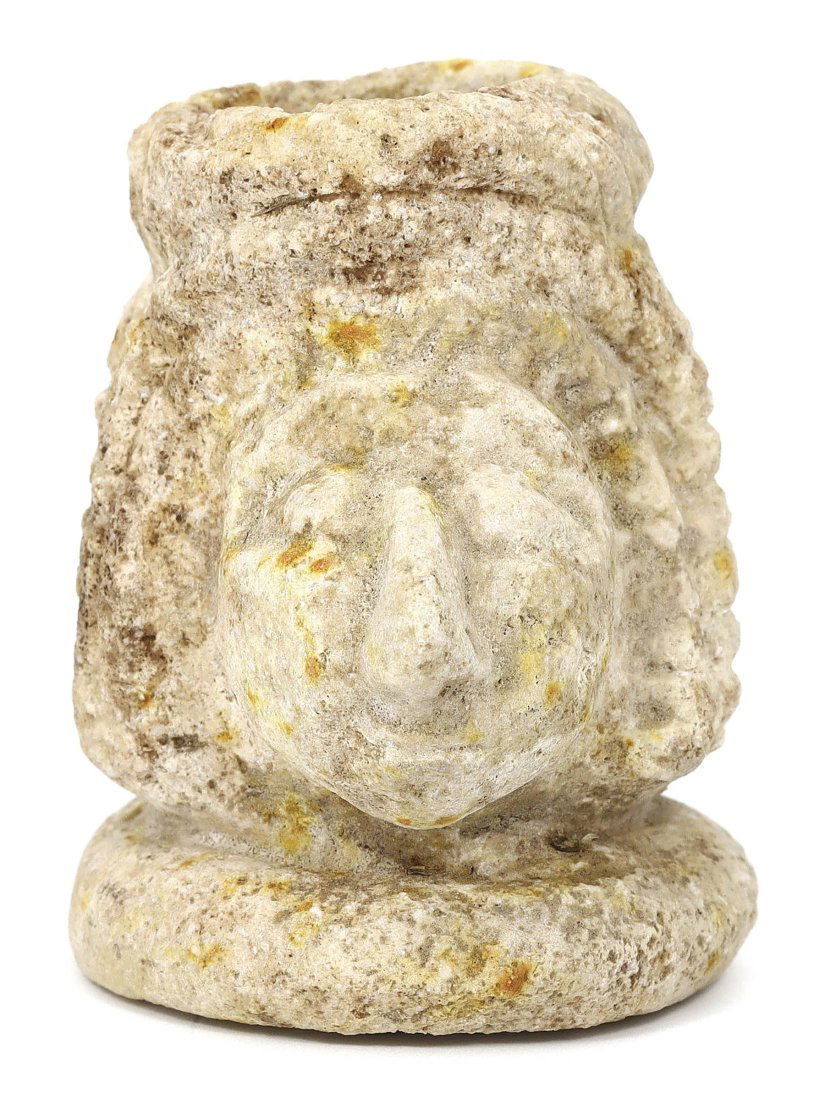 Antique Greco-Roman Female Effigy Limestone Vessel (1st Century BC-1st Century AD) (1 of 4)