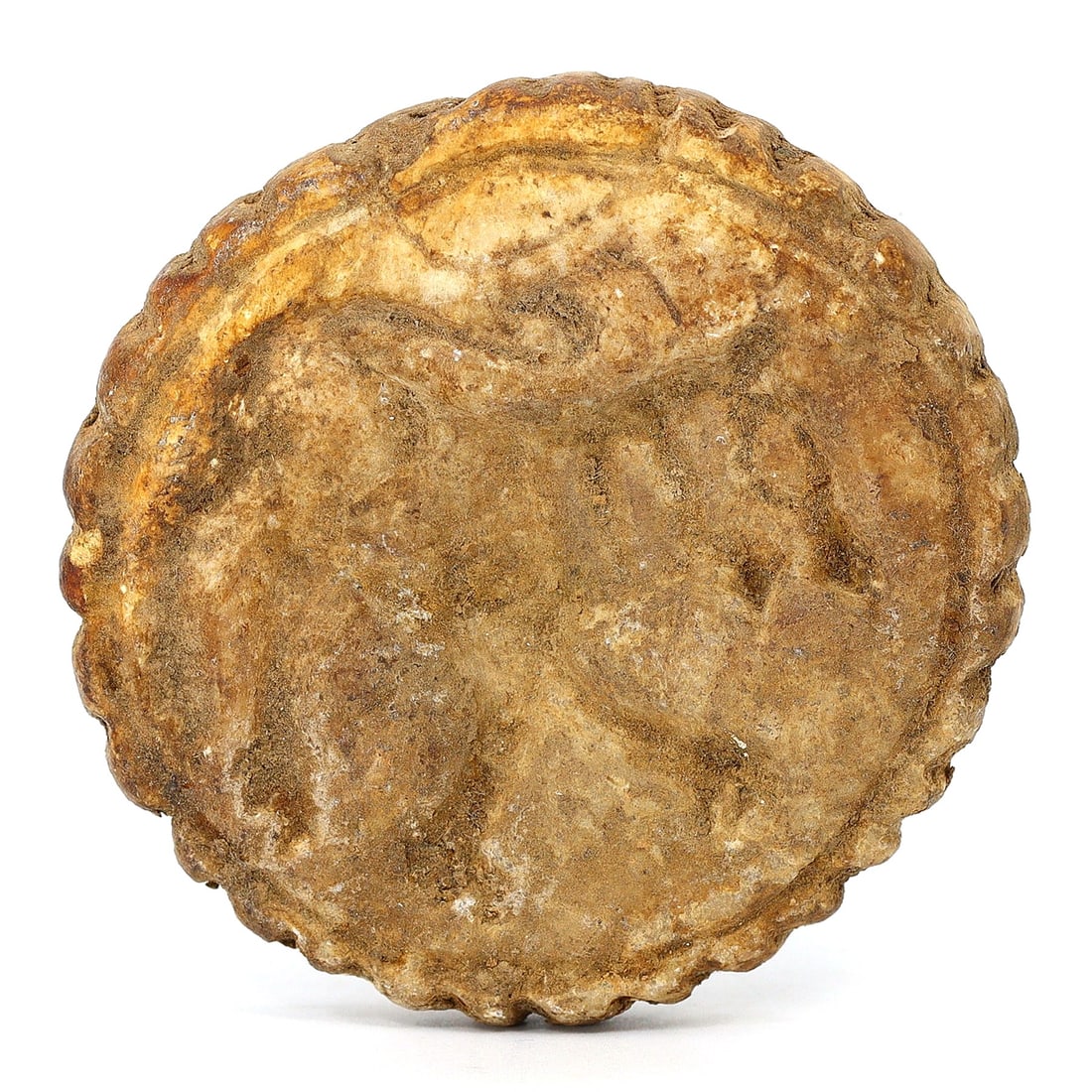 Ancient Near Eastern Limestone Stamp Seal with Engraved Animal Motif (2500 BC) (1 of 4)