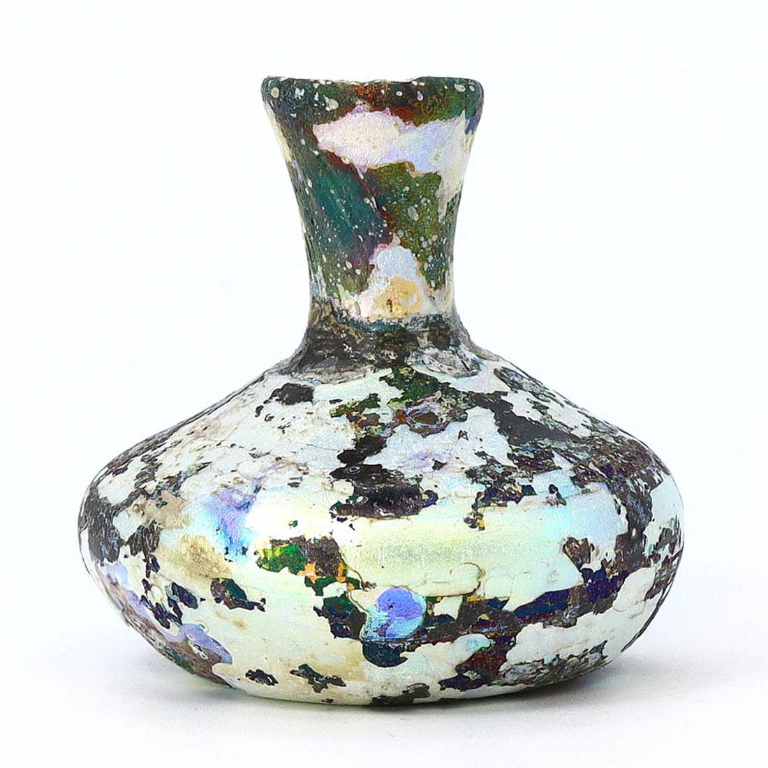 Sasanian Empire Free-Blown Blue-Green Glass Bottle (3rd-5th Century A.D.) (1 of 4)