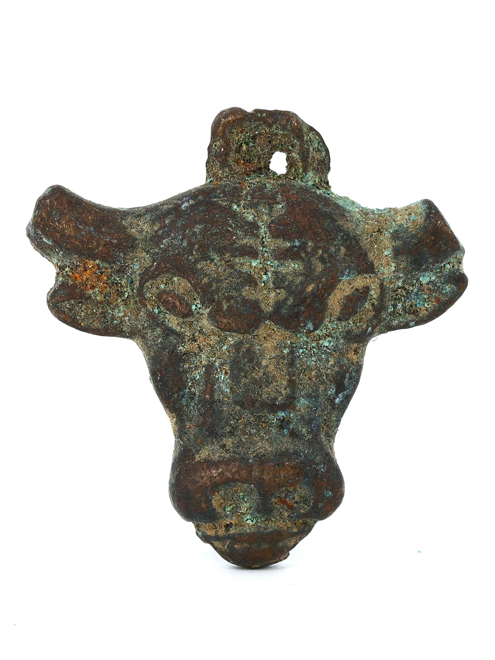 Ancient Head of Bull Amulet Roman Era, Classical Antiquities Period (1 of 2)
