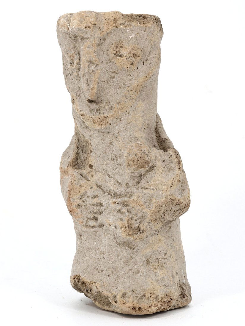 Cypriot Terracotta Worshipper Idol Figurine (Late Bronze Age, 1600-1050 BC) (1 of 3)