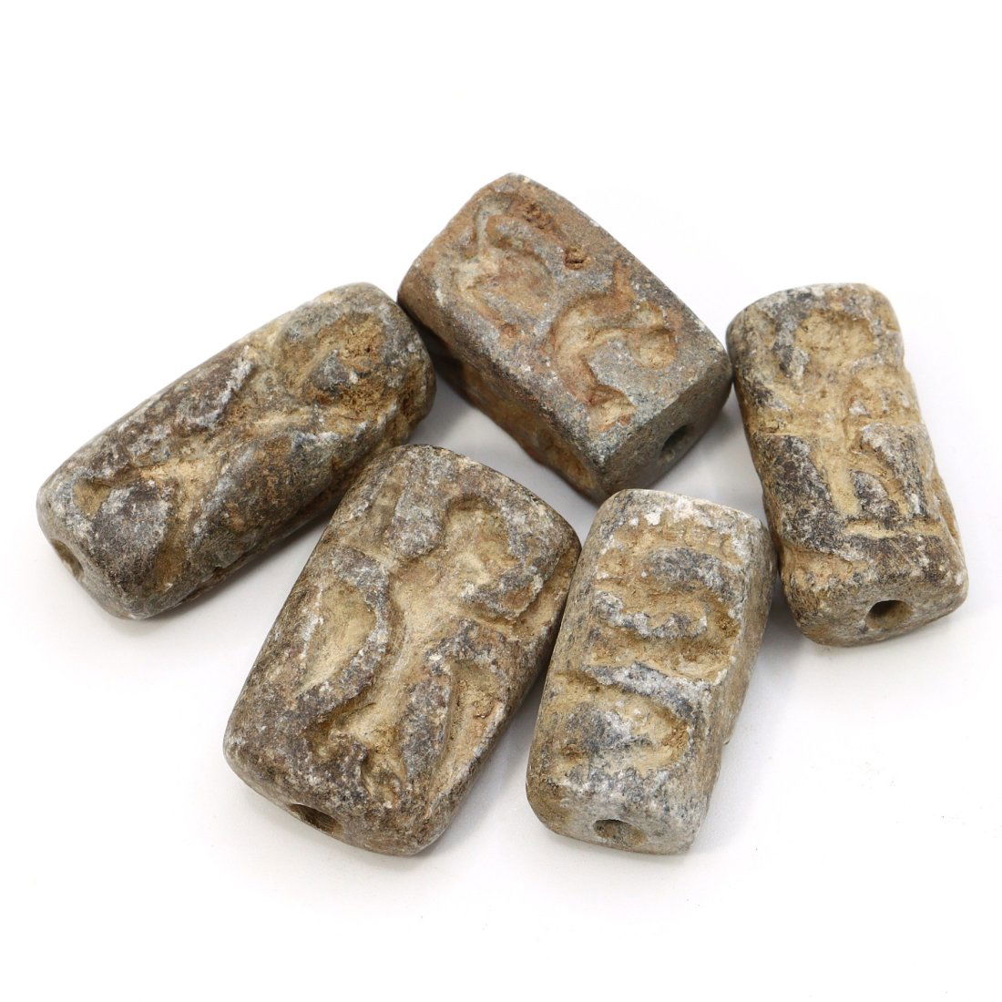 Set of 5 Northern Syrian Chlorite Stamp Seals (3500-3100 BC) (1 of 1)