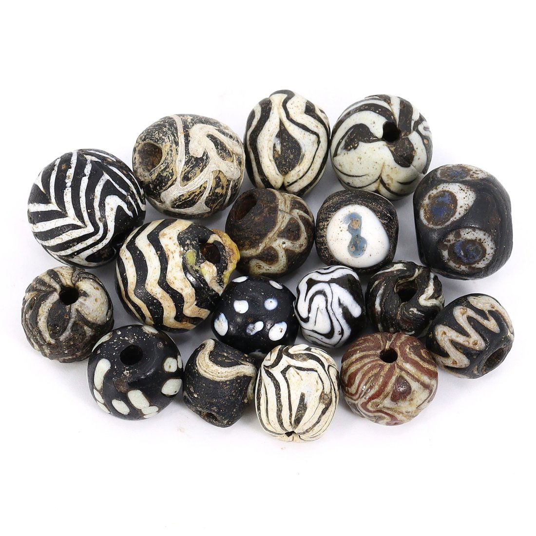 Group of 17 Hellenistic-Roman Mosaic Glass Beads (circa 323 BC - 31 BC) (1 of 1)