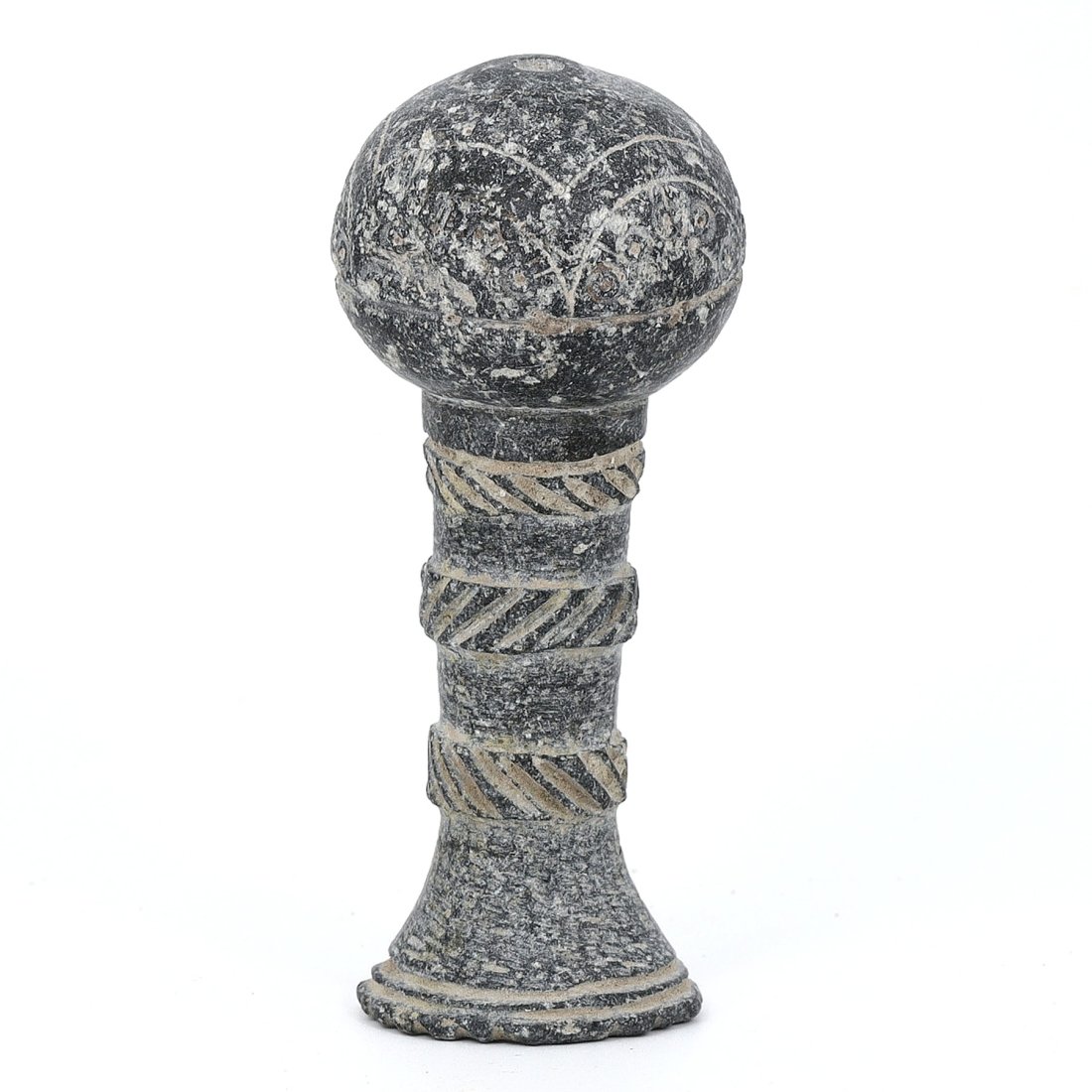Central Asian Medieval Steatite Chess Piece (9th-13th Century AD): Presenting an intriguing relic from the medieval period in Central Asia, this chess piece is crafted from steatite and measures 9x4 cm (approximately 3.54x1.57 inches). The medieval period in Central 