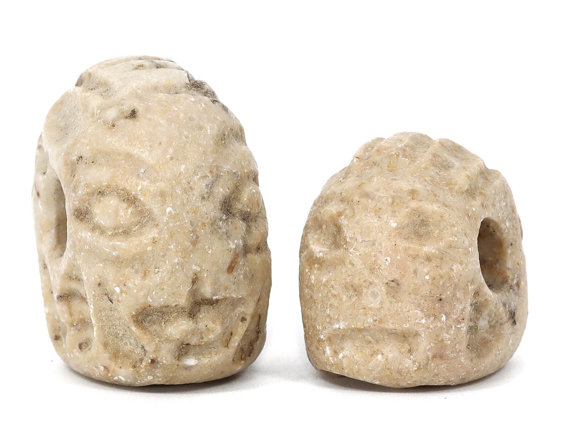 Byzantine Egypt Coptic Anthropomorphic Limestone Stamps (4th-7th Century AD) (1 of 3)