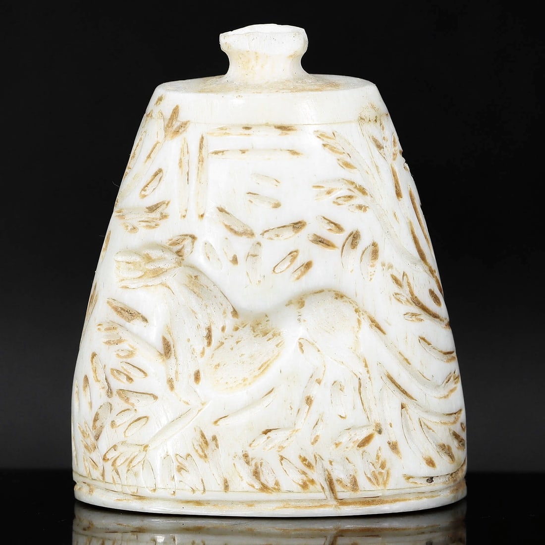 Parthian-Roman Persian Art Ivory Amulet with Lion Hunt Relief (247 BC-224 AD) (1 of 4)