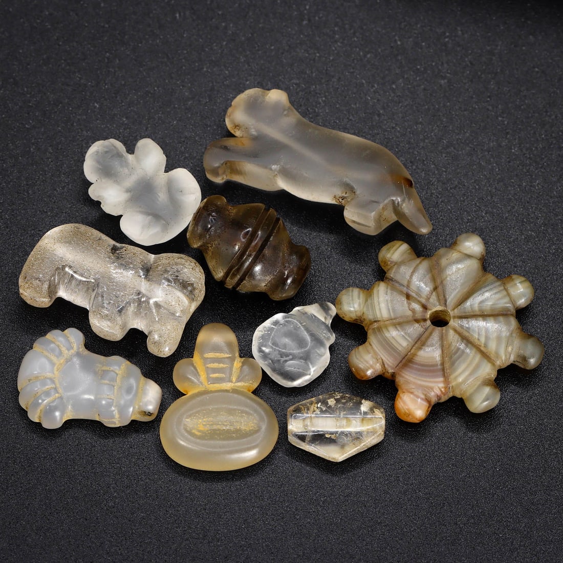 Byzantine-Egyptian and Gandharan Ancient Coptic Amulet Collection (4th-7th Century AD): This captivating collection of ancient Coptic amulets originates from two distinct eras and regions, the Byzantine-Egyptian and Gandharan civilizations, dating from the 4th to the 7th century AD. Comp