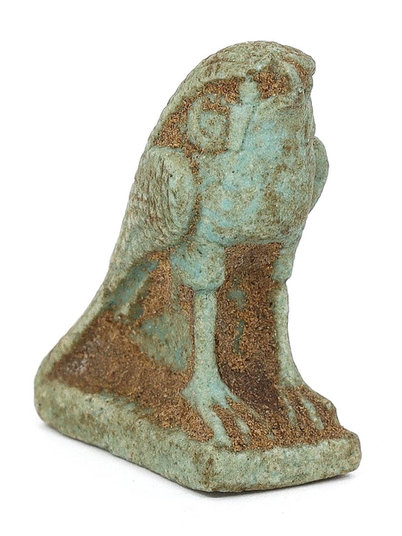 Ancient Egyptian Faience Falcon Amulet (664-332 BC) (1 of 4)