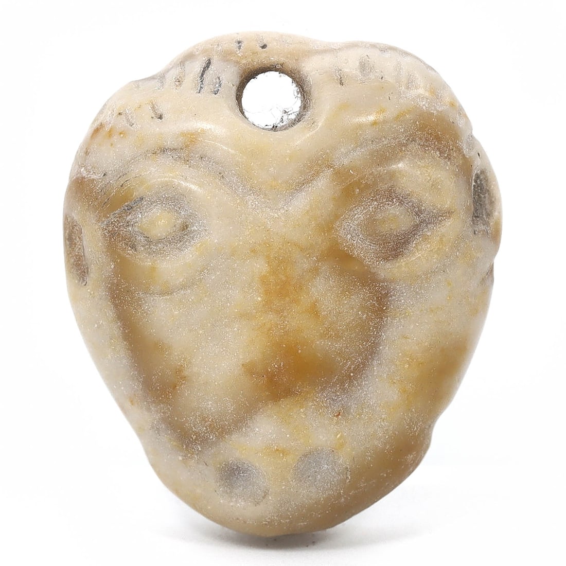 Byzantine Egypt Coptic Sekhmet Amulet (330-640 AD): A profound representation of the syncretism of ancient beliefs, this coptic Sekhmet amulet is carved from diorite and measures approximately 0.98x0.79x0.39 inches (2.5x2x1 cm). The piece, which dates 