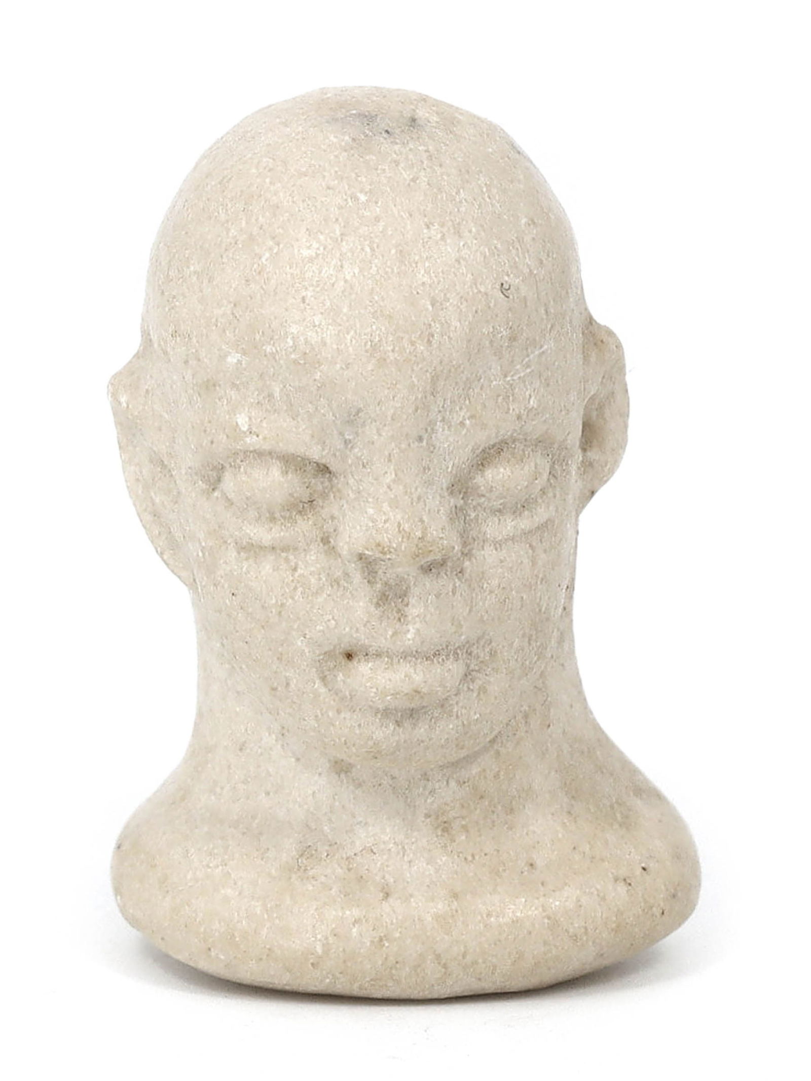 Bactria-Margiana Alabaster Male Idol Head Sculpture, 3rd – 2nd millennium BCE (1 of 3)